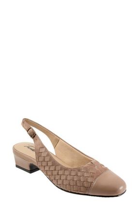 Trotters Dea Woven Slingback Pump in Taupe Suede at Nordstrom, Size 8.5