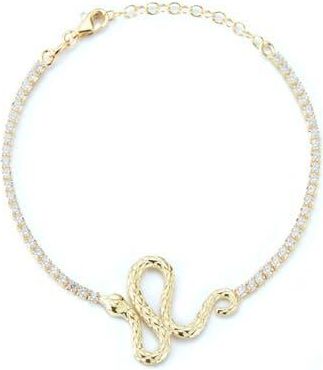 Sphera Milano Snake Charm CZ Bracelet in Gold at Nordstrom Rack