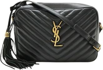 Saint Laurent Pre-owned Cross Body Bags, female, Black, Size: ONE SIZE Pre-owned Leather Shoulder Bag