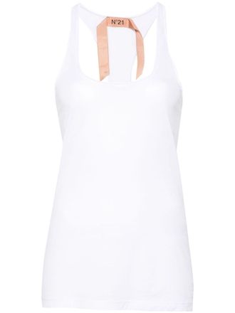 N°21 Canotta con applicazione - Bianco