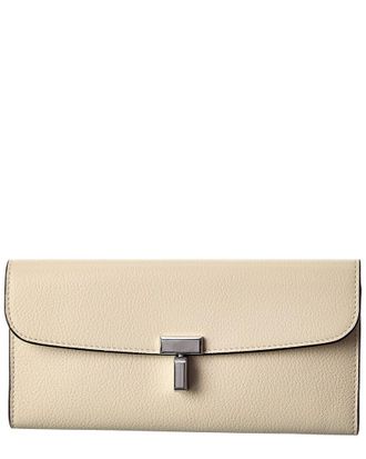 Toteme T-Lock Leather Continental Wallet