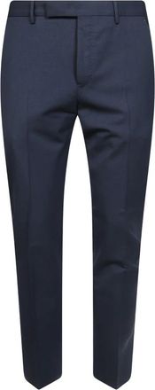 PT01 Pantalone Stretch Wool Batavia - Heren - Nette broeken - Blauw - L - Wol - Broeken