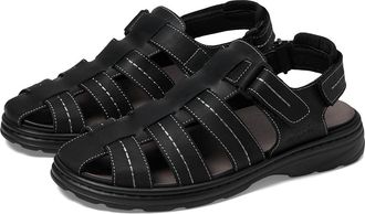 Propét Hunter Mens Sandals Black : 11.5 XX (5E), Leather