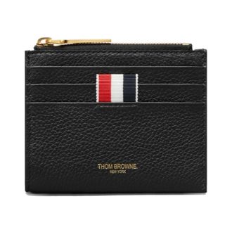 Thom Browne Zip Cards Holder - male - Thom Browne - Wallets & Cardholders - Black - ONE SIZE - Accessories