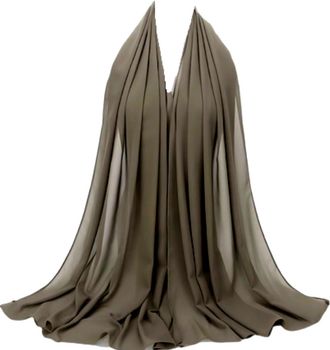 Generic Womens Ladies Sheer Soft Chiffon Shawls Wraps Lightweight Wedding Evening Party Dresses Scarf Bride (Olive)
