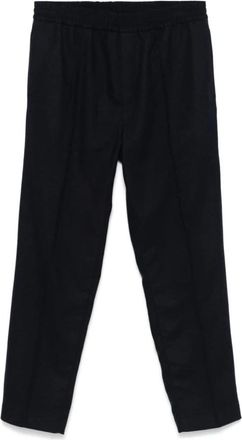 A.P.C. Marineblauwe Flanellen Joggingbroek - Heren - Sweatpants - Blauw - XL - Leer - Broeken