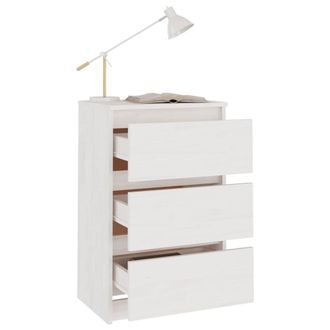 Berkfield Home Elegant Bedside Cabinets 2 pcs White 40x29.5x64 cm Solid Pine Wood