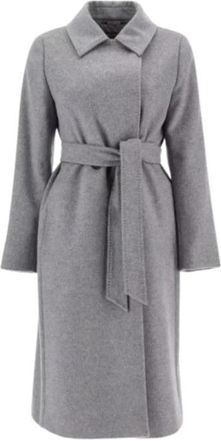 Max Mara Bcollag Midi Coat - Dames - Jas met riem - Grijs - 2XS - Wol - Jassen