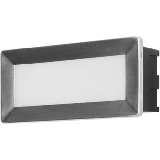 Forlight Forlight Rect - Empotrable De Pared Led Rectangular 205mm Para Jard&iacute;n Y Terraza Con Luz Neutra 4000k En Acero Inoxidable