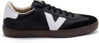 Victoria Mens Berl&iacute;n Leather Cyclist Sneakers In Black