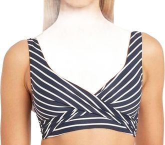 Sea Level Australia Chamarel Cross Front Bikini Top In Night Sky