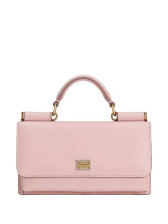 Dolce & Gabbana Pink Logo Mini Crossbody Bag