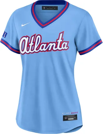 Nike Atlanta Braves City Connect Nike Womens MLB Stadium Jersey in Blue | RW260H0LAW-43L