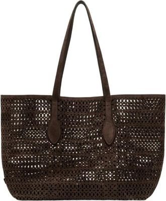 Gianni Chiarini Mashup Shopper Bag - Dames - Shoppers - Bruin - ONE Size - Leer - Tassen