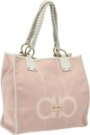 Ferragamo Pre-owned Tote Bags, female, Pink, Size: ONE SIZE Pre-owned Tote Bag