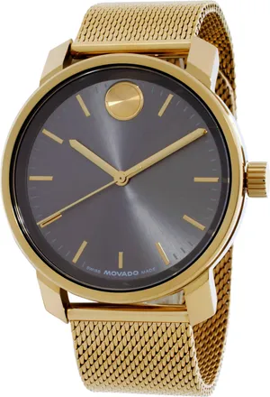 Movado Bold Quartz Gunmetal Grey Dial Mens Watch 3601309