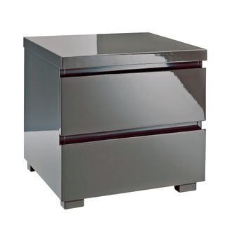 Netfurniture Manny 2 Drawer Bedside Charcoal