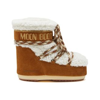 Moon Boot Moon Boot, Winter Boots, female, Brown, Size: 6 US Icon Low Shearling