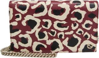 Gucci Pre-owned 354697 Chain/Schoudertas Portemonnee - Dames - Vintage Clutch - Veelkleurig - ONE Size - Leer - Vintage