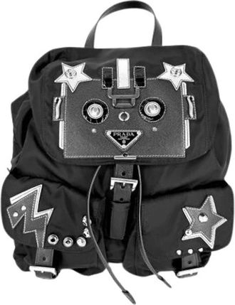 Prada Pre-owned Vintage Nylon Backpack - unisex - Vintage Rugzakken - Zwart - ONE Size - Nylon - Vintage