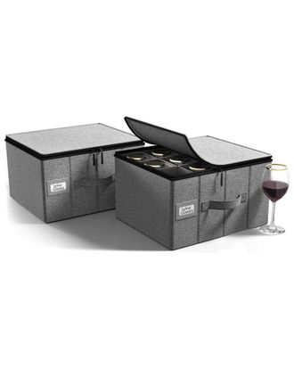 Sorbus 2 Pack Stemware Storage Cases