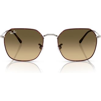 Ray-Ban 55mm Gradient Geometric Sunglasses in Brown Grad at Nordstrom
