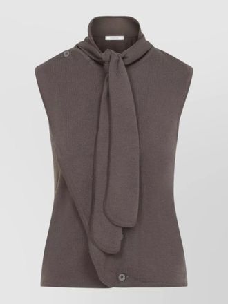 Christophe Lemaire asymmetric sleeveless fine-knit vest