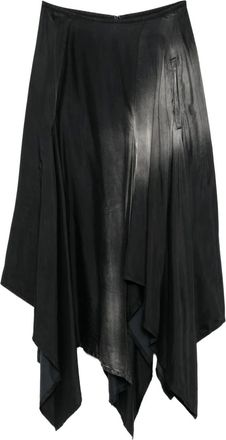Yohji Yamamoto Gonna midi asimmetrica - Grigio