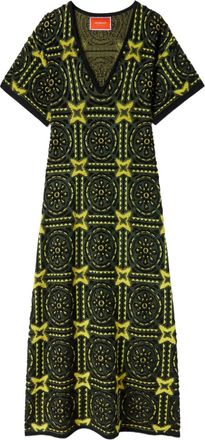 La DoubleJ Abito midi con ricamo - Verde