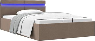 vidaXL Vidaxl - Cama Canap&eacute; Hidr&aacute;ulica Almacenaje Sin Colch&oacute;n Taupe 120x200 Cm