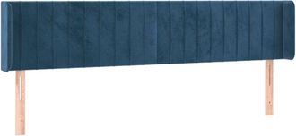 vidaXL Cabecero Con Led De Terciopelo Azul Oscuro 203x16x78/88 Cm Vidaxl