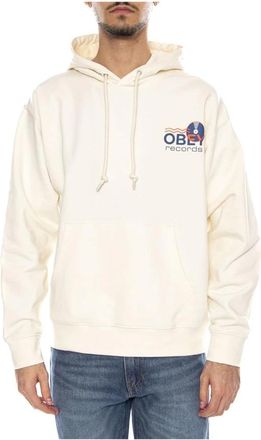 Obey Records Sound Waves Pullover - Heren - Hoodies - Wit - S - Katoen - Hoodies & sweatvesten