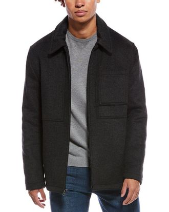 Cole Haan Wool-Blend Slip Jacket