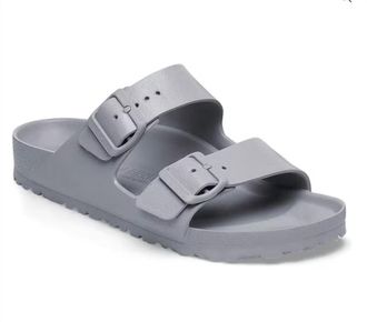 Birkenstock Womens Arizona Essentials Sandal In Silver