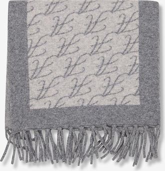 Aur&eacute;lien Monogramm-Jacquard-Schal aus Kaschmir AUR1