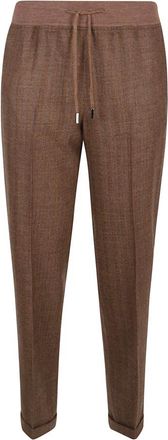 Ql2 Quelledue Parsifal 26 Broeken - Dames - Slim Fit Broeken - Bruin - M - Wol - Broeken