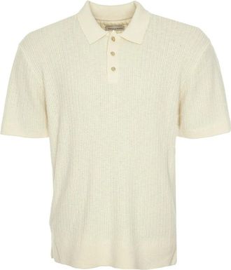 Edmmond Studios Sunset Polo Knit Shirt - Heren - Polos - Beige - XL - Katoen - Tops