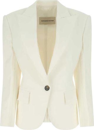 Alexandre Vauthier Ivoor stretch viscose blend Blazerjas - Dames - Blazers - Wit - XS - Jassen