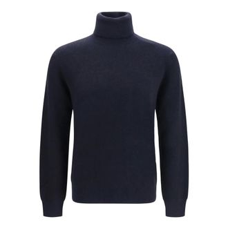 Brioni Jersey de cuello alto de lana y cachemira - Knitwear - Hombre - Azul - 2XL