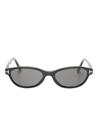 Tom Ford Eyewear Chloe-02 zonnebril met geometrisch montuur - Zwart