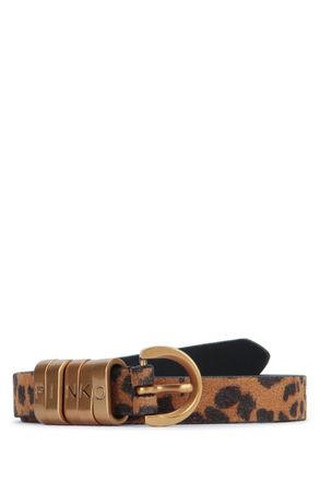 Pinko Brown Animal Print Belt
