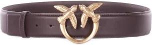 Pinko Love Berry H4 Riem - Dames - Riemen - Bruin - M - Leer - Accessoires