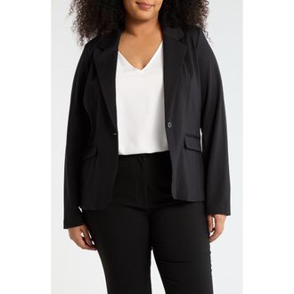 Nordstrom Rack Essential Ponte Blazer in Black at Nordstrom Rack, Size 1X