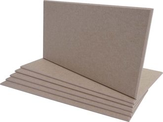 Hhg [nunca Usado] Lote De 6 Paneles Ac&uacute;sticos De Pared Hhg-322, Paneles Ac&uacute;sticos De Pared, Fonoabsorbentes 1m2 60x30cm, Marr&oacute;n Claro