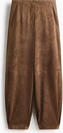 H&M Barrel Trousers in Brown at Nordstrom, Size Xx-Small