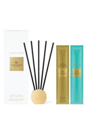 Glasshouse Fragrances Scent Scene Duo Liquidless Fragrance Diffuser & Scents in Kyoto In Bloom at Nordstrom