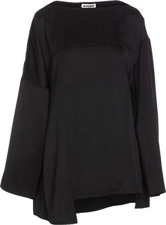 Jil Sander Black Silk Womens Blouse