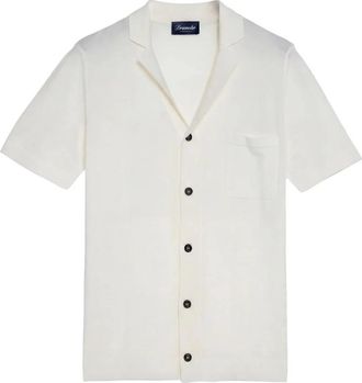 Drumohr Shirts - Heren - Korte mouwen Overhemden - Wit - XL - Overhemden
