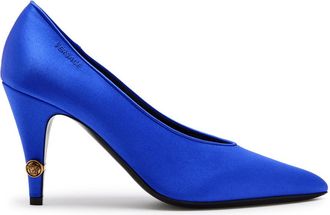 Versace Decollete 90 Satin Pumps - Blue