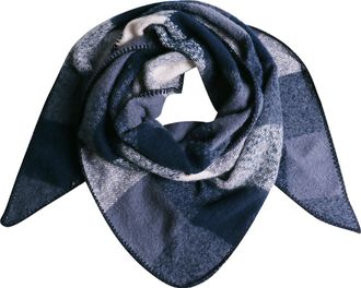 Capelli Modeschal CAPELLI NEW YORK, Damen, blau (navy combo), Web, Polyester, kariert, mehrfarbig, meliert, Modet&uuml;cher Modeschal, Karomuster, Dreieckstuch, w&auml;